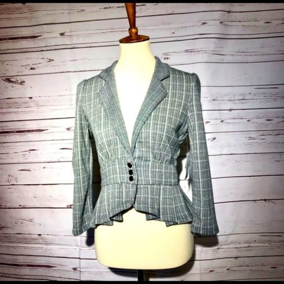 Kimchi Blue Jackets & Blazers - Urban Outfitters Kimchi Blue Brand Striped Peplum Cropped Blazer